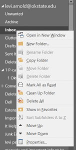 Outlook Folder Properties